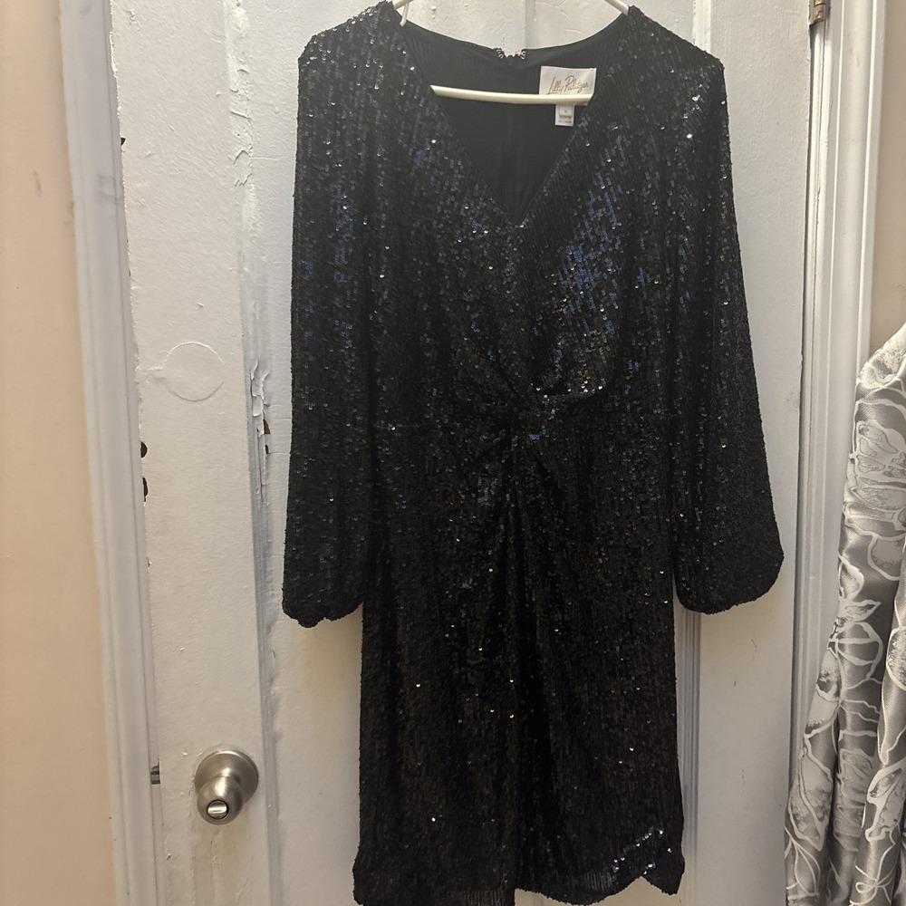 Lilly Pulitzer Estrella Sequin Dress, sz. 6 Black. Cocktail / Evening / Formal